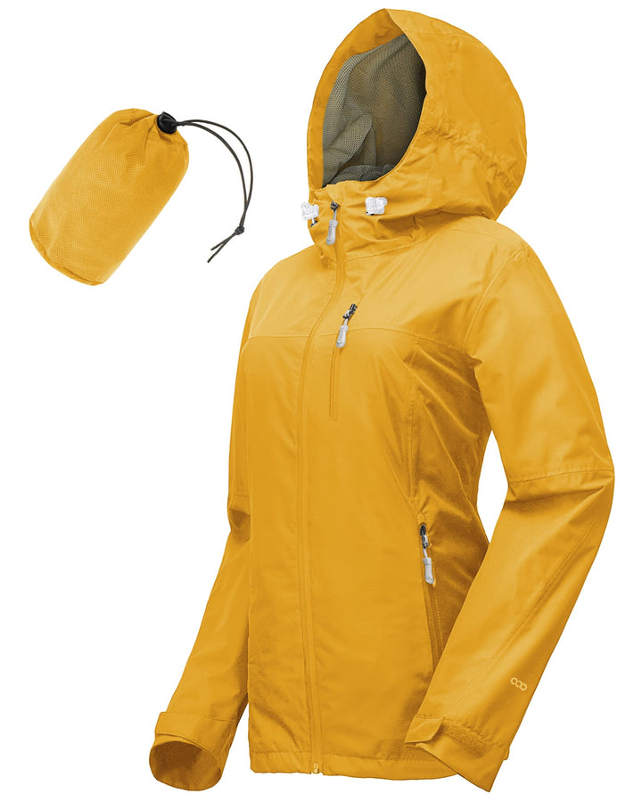 33,000ft Regenjacke Damen Wasserdicht Outdoorjacke Atmungsaktiv Herbst Übergangsjacke Leichte Jacke