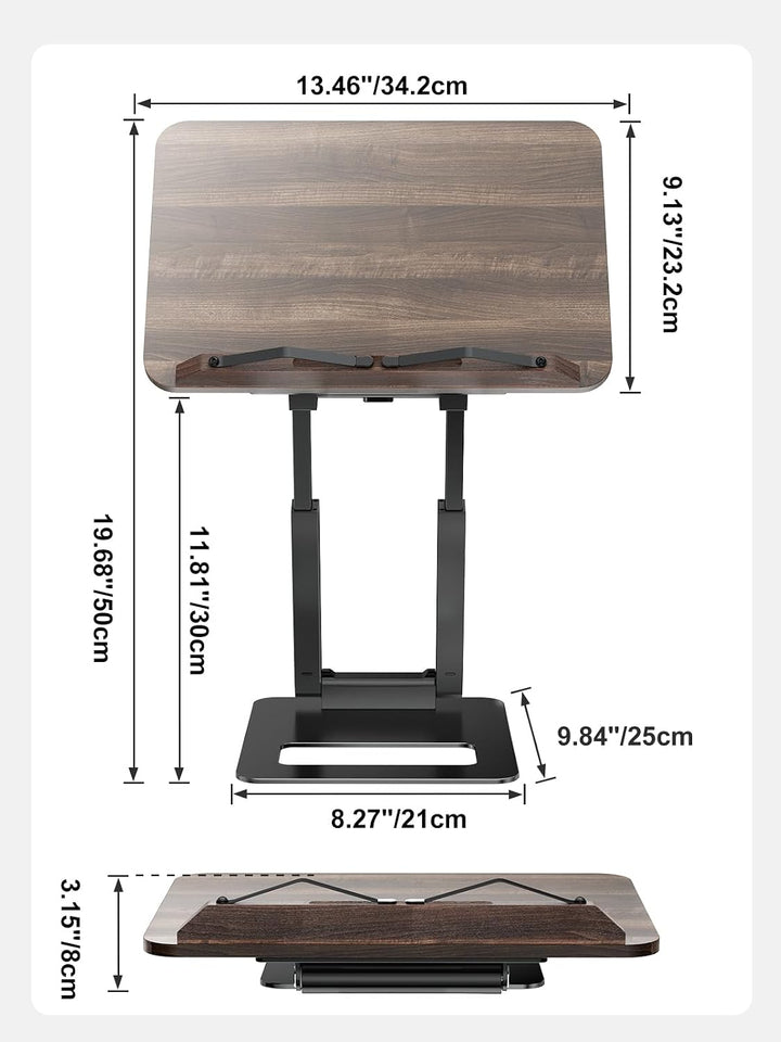 Tounee Buchständer, Teleskop-Buchhalterständer, höhenverstellbar, ausziehbares Design, ergonomischer