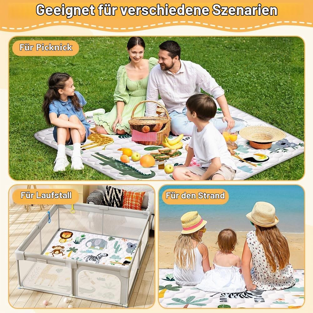 Aolso Baby Spielmatte, Baby Krabbelmatte, Faltbare Spielmatte, Krabbeldecke, Kleinkind Aktivität-Spi