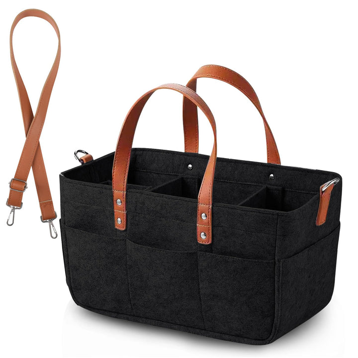 30L Filztasche Einkaufstasche mit Fächern, Filztasche Einkaufskorb Shopper für Outdoor Trips, Pickni