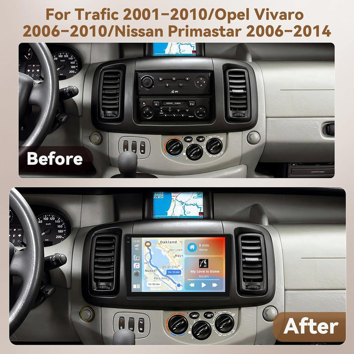 Hikity Android15 4+64G Autoradio für Renault Trafic/Opel Vivaro 2006–2010/Nissan Primastar 2006–2014
