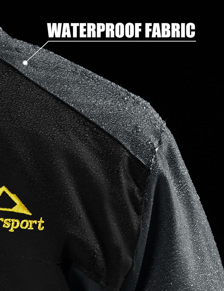 MAGCOMSEN Herren Winter Fleecejacke Warme Gefüttert Skijacke Outdoor Winddicht Wasserdicht Jacke Ver