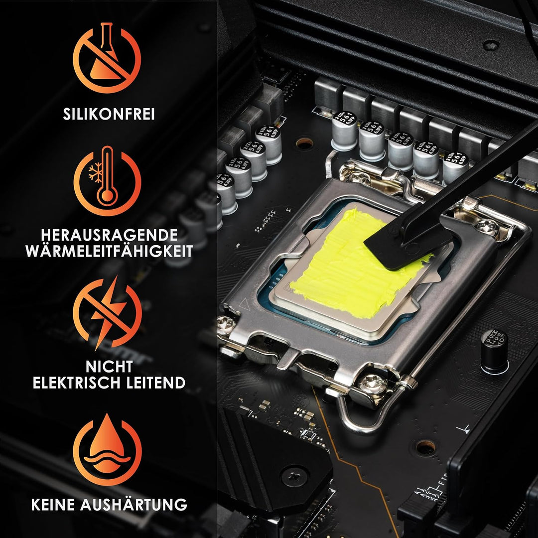 Thermal Grizzly Hydronaut Pro - 6g Wärmeleitpaste - silikonfrei, herausragende Wärmeleitfähigkeit un