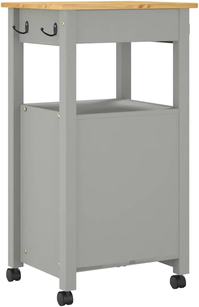 vidaXL Küchenwagen, Servierwagen mit viel Stauraum, Beistellwagen für Küche Wohnzimmer Badezimmer, T