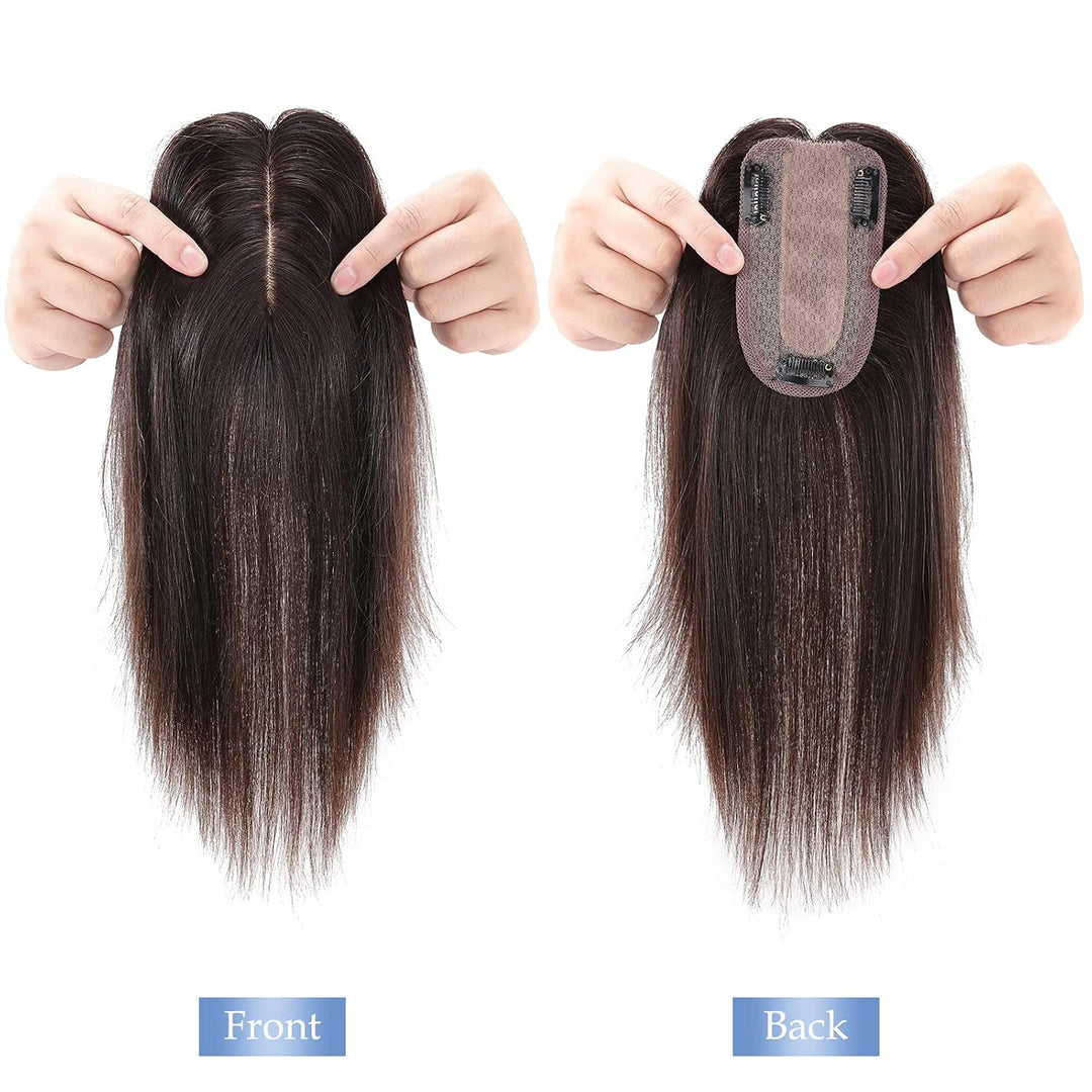 Clip in Extensions Echthaar Topper Extensions Echthaar Haarteile Echthaar Toupet für Frauen Toupee H