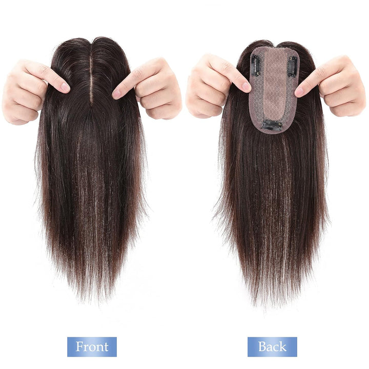 Clip in Extensions Echthaar Topper Extensions Echthaar Haarteile Echthaar Toupet für Frauen Toupee H