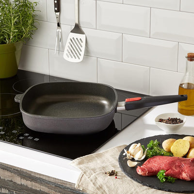 Woll 1628IL Pfanne 28 x 28 cm Titanium Nowo, Induktion 28x28 cm, 6.5 cm hoch, 28x28 cm, 6.5 cm hoch