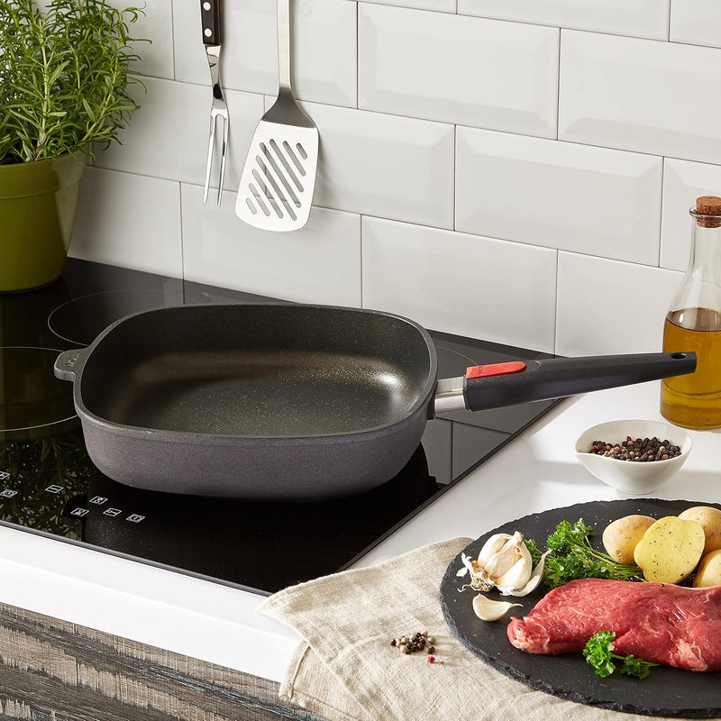 Woll 1628IL Pfanne 28 x 28 cm Titanium Nowo, Induktion 28x28 cm, 6.5 cm hoch, 28x28 cm, 6.5 cm hoch