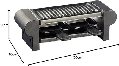 Rosenstein & Söhne Raclette Grill: Raclette für 2 Personen, mit Grillaufsatz und heissem Stein, 350