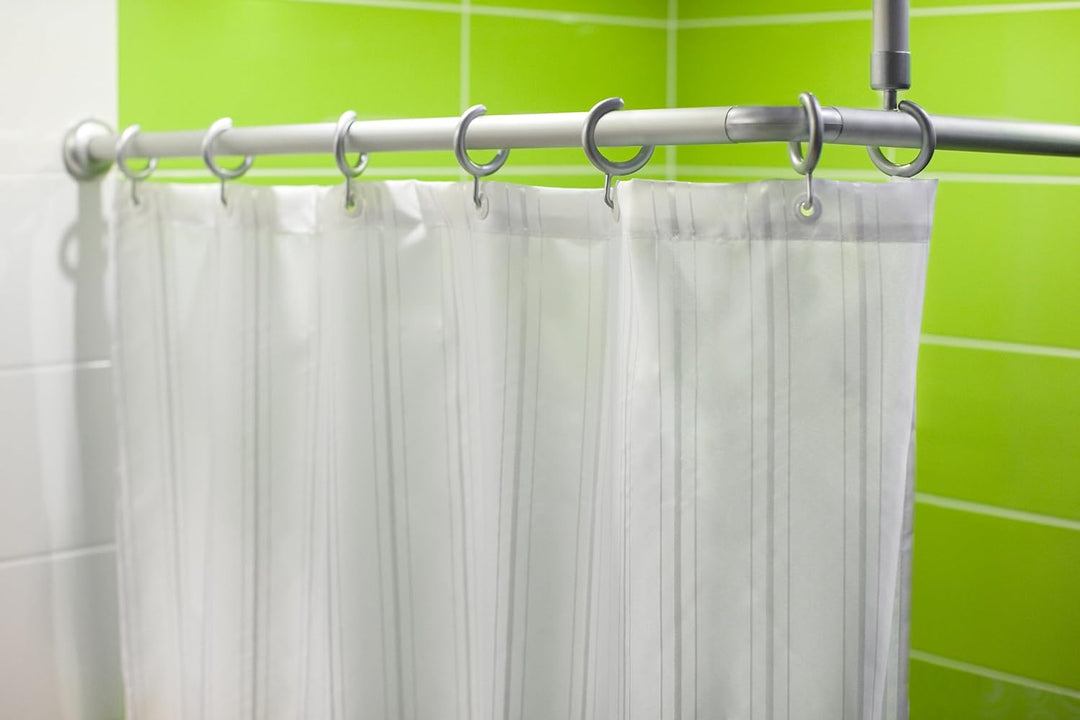 3er ALU WINKELSTANGE BARRIEREFREI CHROM MATT - Bequemes durchschieben des Vorhangs ohne Hindernis -