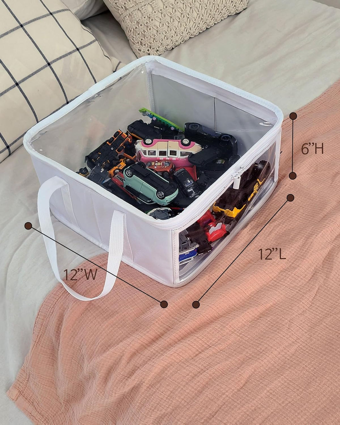 holay 2er-Packung Aufbewahrung Behälter PVC Boxen with Transparent Deckel & Griffe - Langlebig & Fal