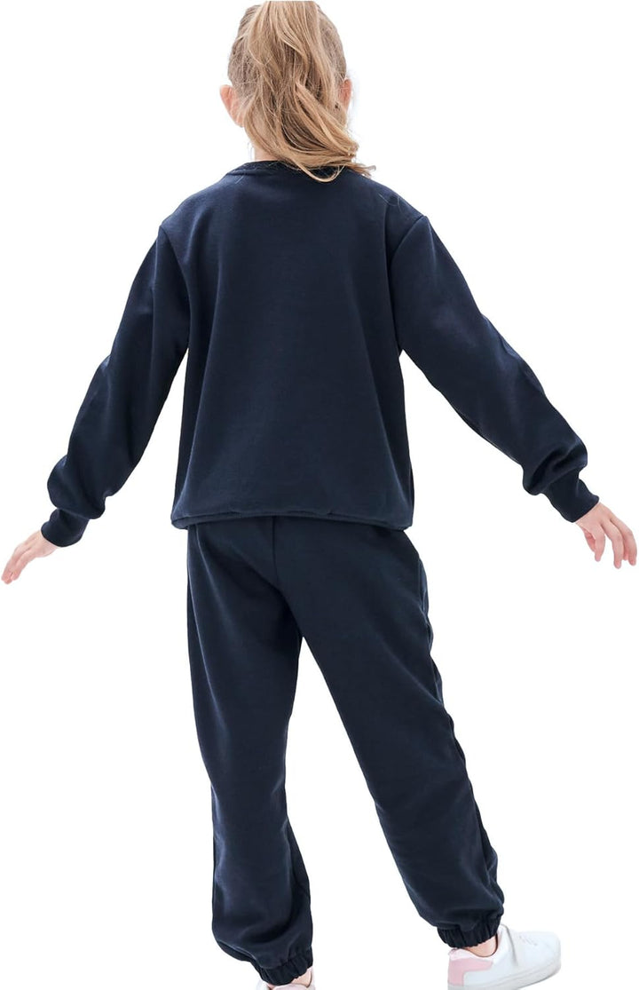 NATUST Kinder Trainingsanzug Jungen Mädchen Sportanzug 130 Marineblau, 130 Marineblau