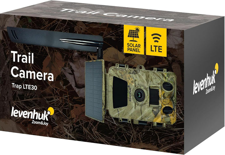 Levenhuk Trap LTE30 Wildkamera – 60MP 5K Tierkamera mit Nachtsicht, PIR Bewegungsmelder, IR/Farbmodu