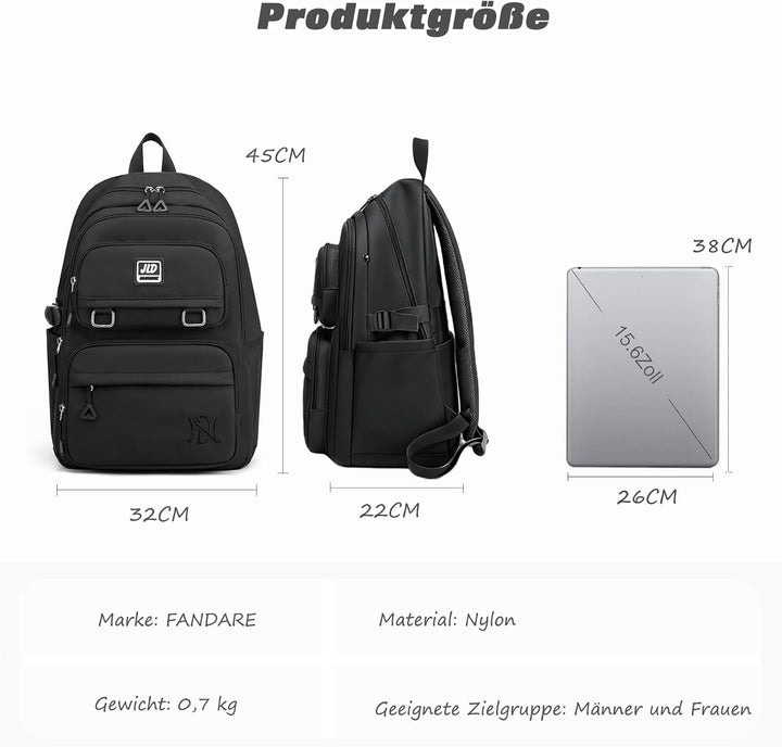 FANDARE Kinderrucksack Schulranzen Schultaschen Jungen Mädchen Schulrucksack Kinder Schultasche für