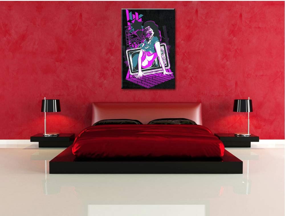Dark Shes alive black Leinwandbild Bild auf Leinwand, XXL riesige Bilder fertig gerahmt mit Keilrahm