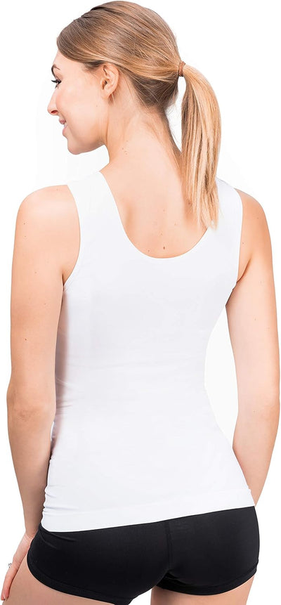 UnsichtBra 3er Pack Shape Damen Unterhemden Longshirt | Basic Wohlfühl Mikrofaser Damen Top ohne Büg