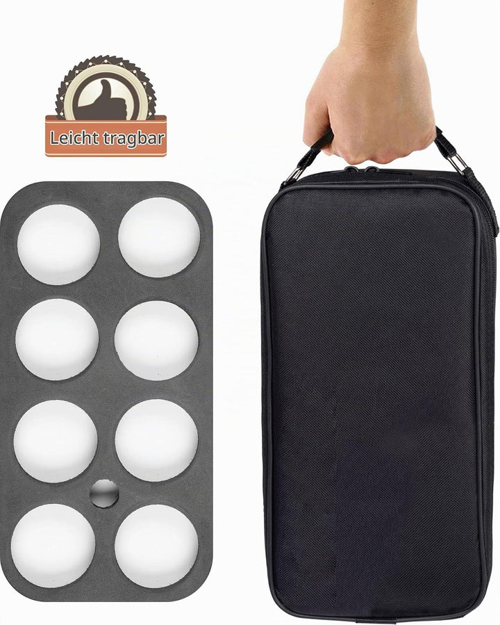 Generisch Boule Set Petanque 8 Metallkugeln Ø73mm, 2 Zielkugeln, 2 Entfernungsmesser, 1 Magnet, Bocc