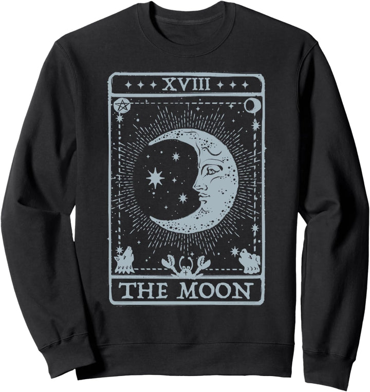 Trendy Tarot Moon Card Bold Sweatshirt