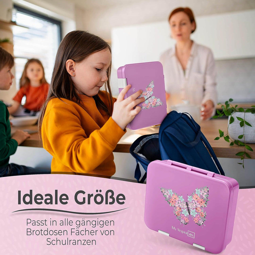 My Vesperbox® Brotdose für Kinder mit Fächern [JIN] - Lunchbox mit Trennfächern - Bento Box - Jausen