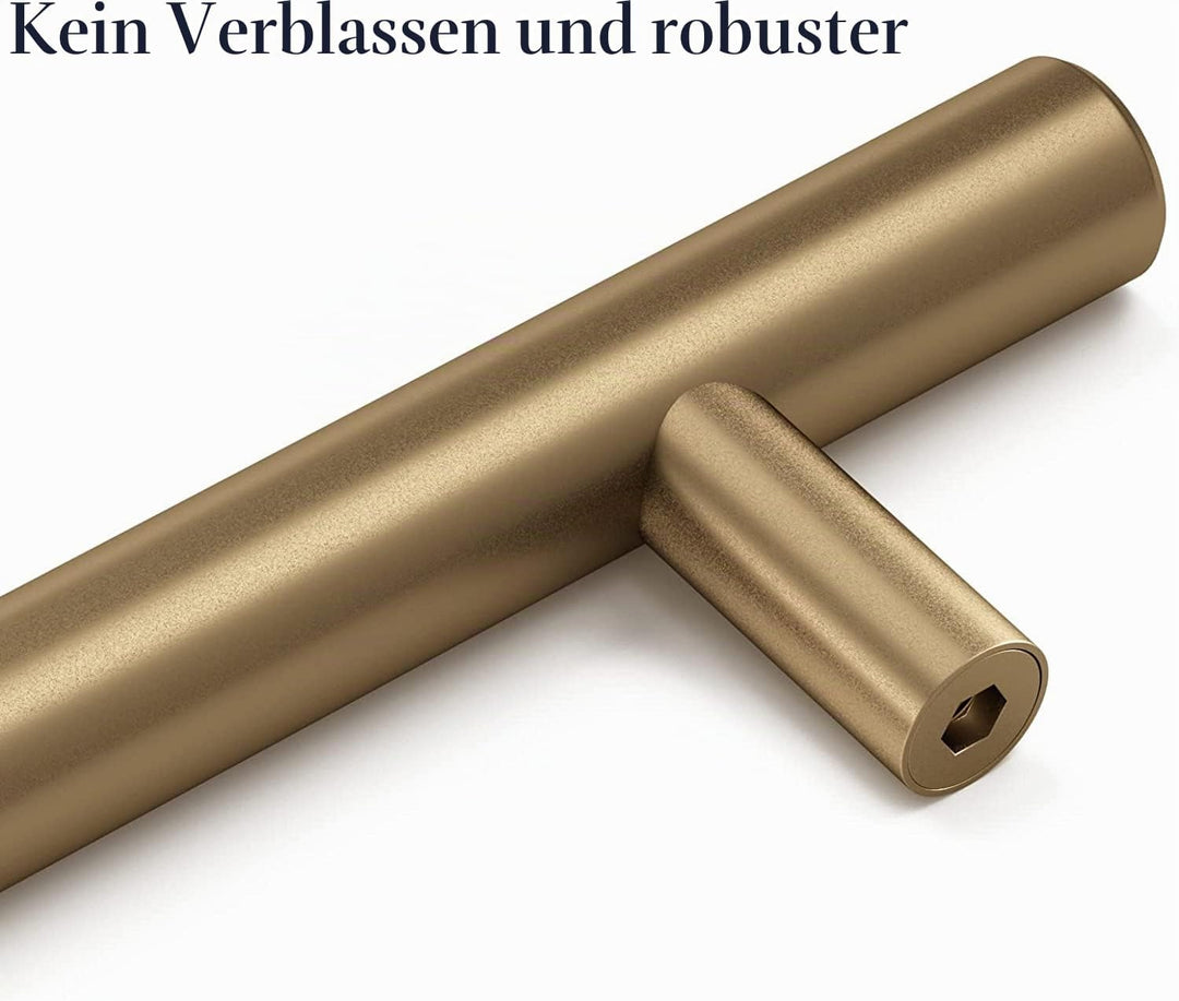 Goldenwarm 15 Stück Möbelgriffe Champagner Gold Schrankgriffe Vintage Küchengriffe 160mm Gold Griffe