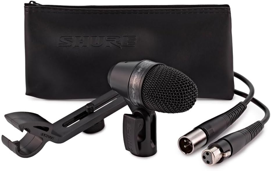Shure PGA56 Dynamisches Snare/Tom-Mikrofon mit schwenkbarer Halterung und Nierencharakteristik, inkl