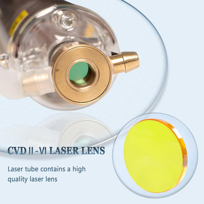 MCWlaser CO2 Laserröhre 80W Laser Tube Actual 80W 90W 100W Length 1250mm Dia 80mm for CO2 Laser Engr