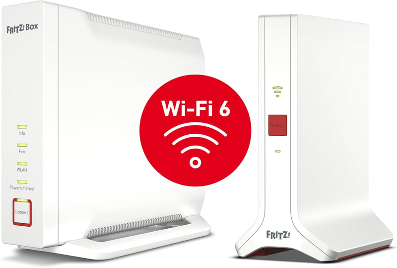 AVM FRITZ!Mesh Set: FRITZ!Box 4060 (Wi-Fi 6 Router mit bis zu 4.800 MBit/s + 1.200 MBit/s) und FRITZ