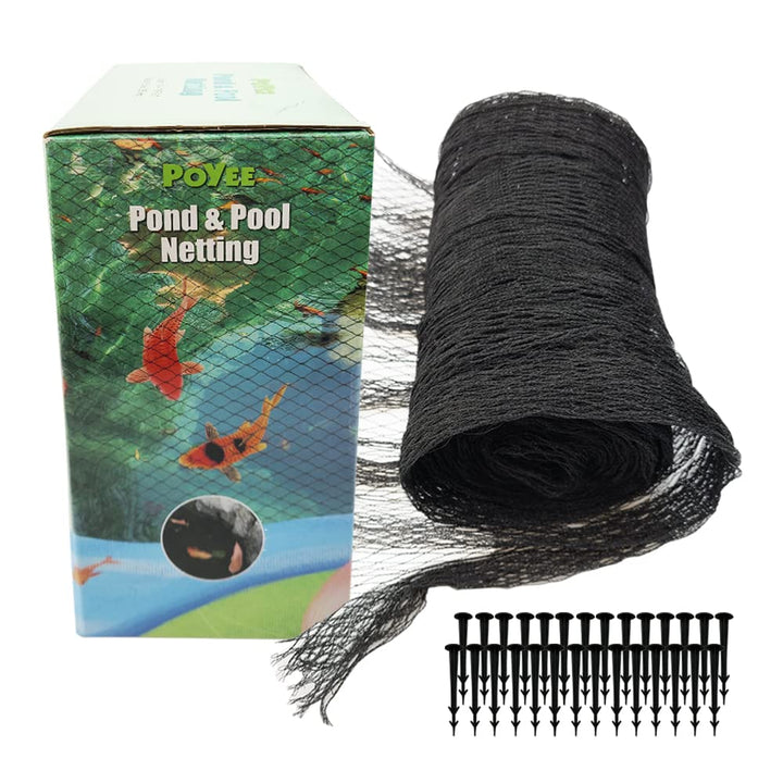 Teichnetz für Blätter, 4,5 x 12,2 m, Teichnetz mit kleinem, feinem Netz, schützt Koi-Fische vor Vöge