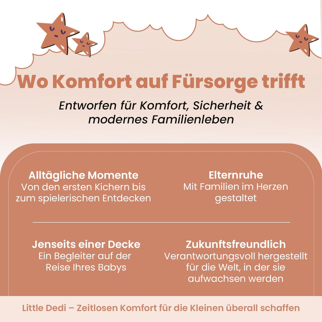 3D Krabbeldecke aus Bio-Baumwolle – GOTS Zertifiziert, 100x100 cm – Montessori Design, Beidseitig Nu