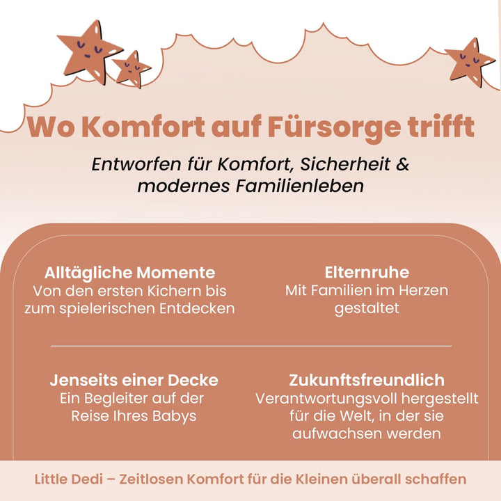 3D Krabbeldecke aus Bio-Baumwolle – GOTS Zertifiziert, 100x100 cm – Montessori Design, Beidseitig Nu
