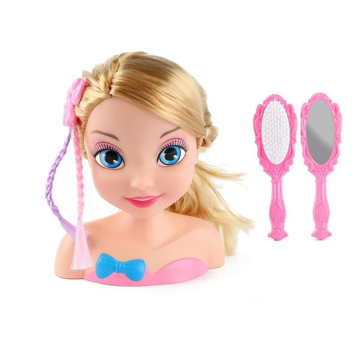 Toi-Toys Lauren Frisierkopf Kinder - Styling Head Stylingkopf mit Zubehör Trainingskopf Übungskopf z