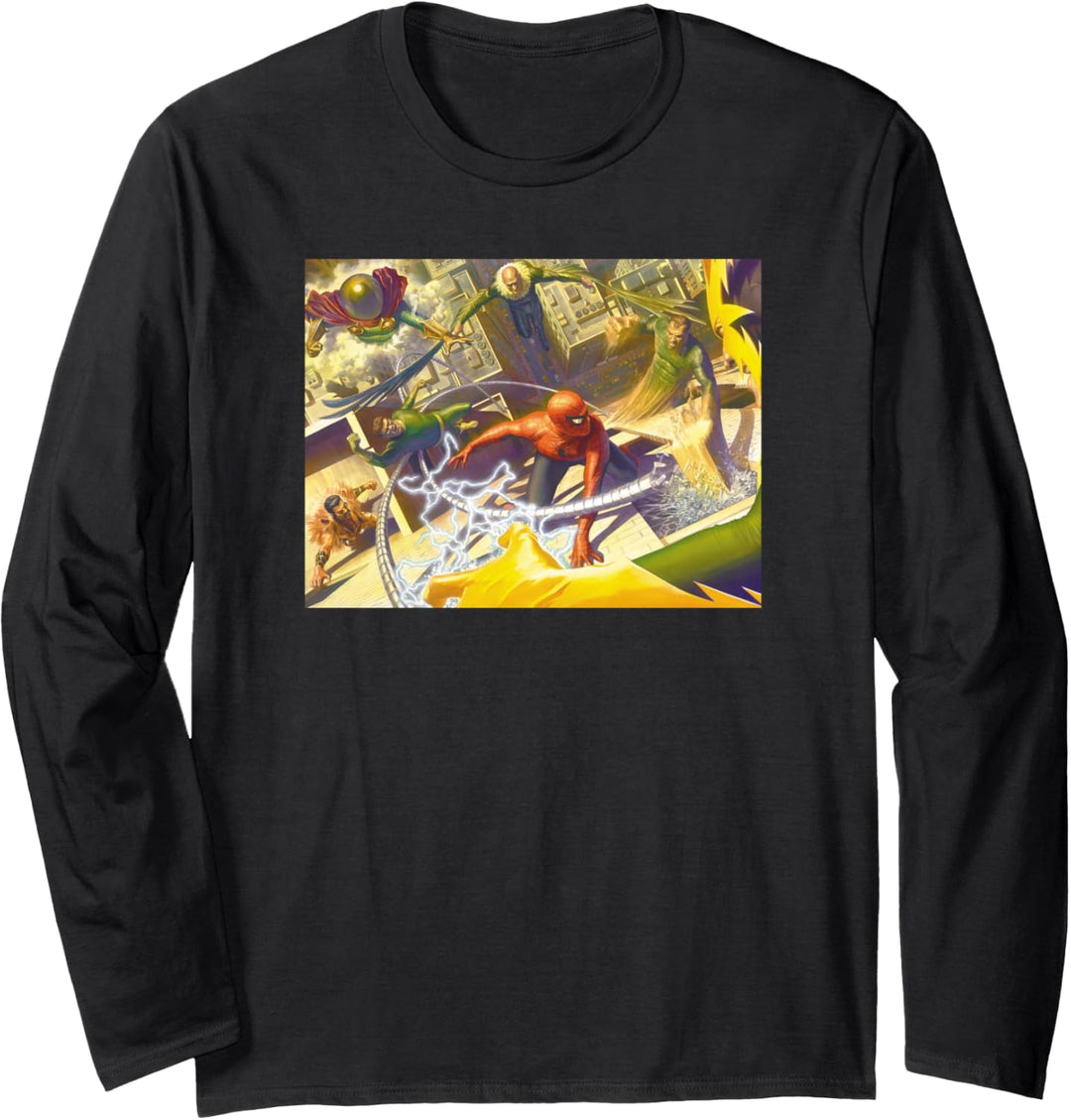 Marvel Amazing Spider-Man Mysterio Kraven Electro Sandman Langarmshirt