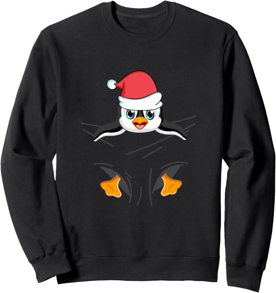 Pinguin Weihnachten Motiv Tragetaschen Kinder Frauen Sweatshirt