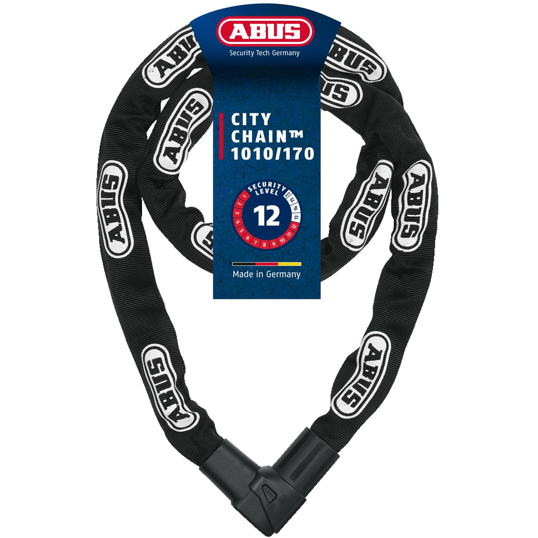 ABUS Kettenschloss CityChain 1010 – Fahrradschloss aus gehärtetem Stahl – ABUS-Sicherheitslevel 12 S