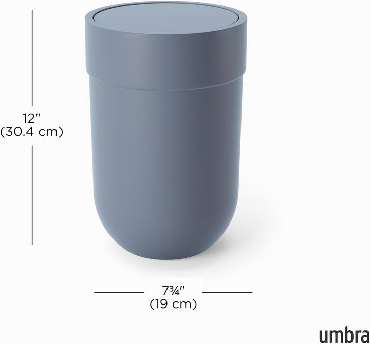 Umbra Touch Abfalleimer mit 6 L Fassungsvermögen und Schwingdeckel – Kosmetikeimer und Papierkorb fü