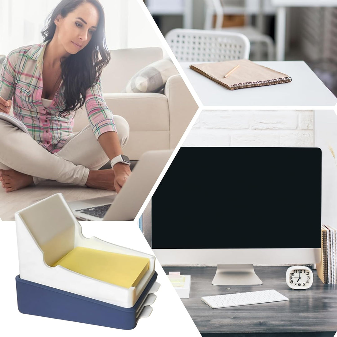 Sticky Note Holder, Memo Pad Organizer, 10 x 11 x 9 cm/3,9 x 4,3 x 3,5 Zoll Desktop Storage Box, Kee