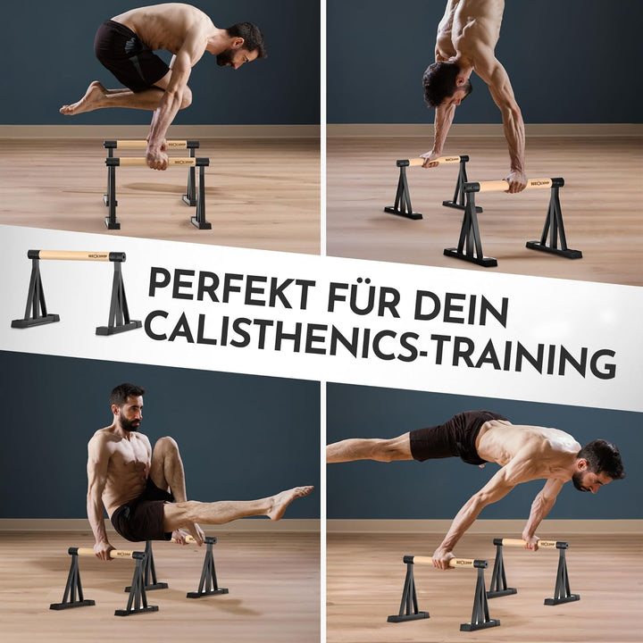 NEOLYMP Parallettes Holz - Calisthenics Equipment Liegestützgriffe - Push Up Bars & Handstand Griffe