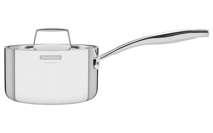 Tramontina GRANO Stielkasserolle, ø 16cm, 1,7 Liter, Edelstahl, mit Deckel, spülmaschinenfest, Induk