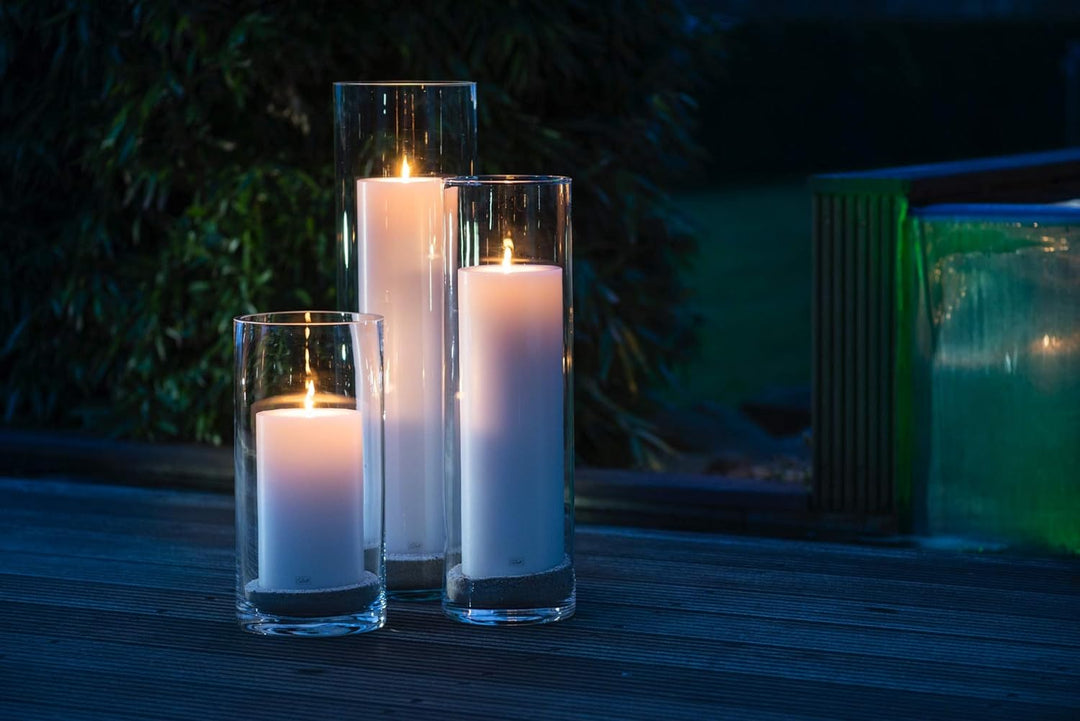 Qult Farluce Trend • Teelichthalter in Kerzenform • Kerze • Kunststoffkerze in Kerzenoptik • Teelich