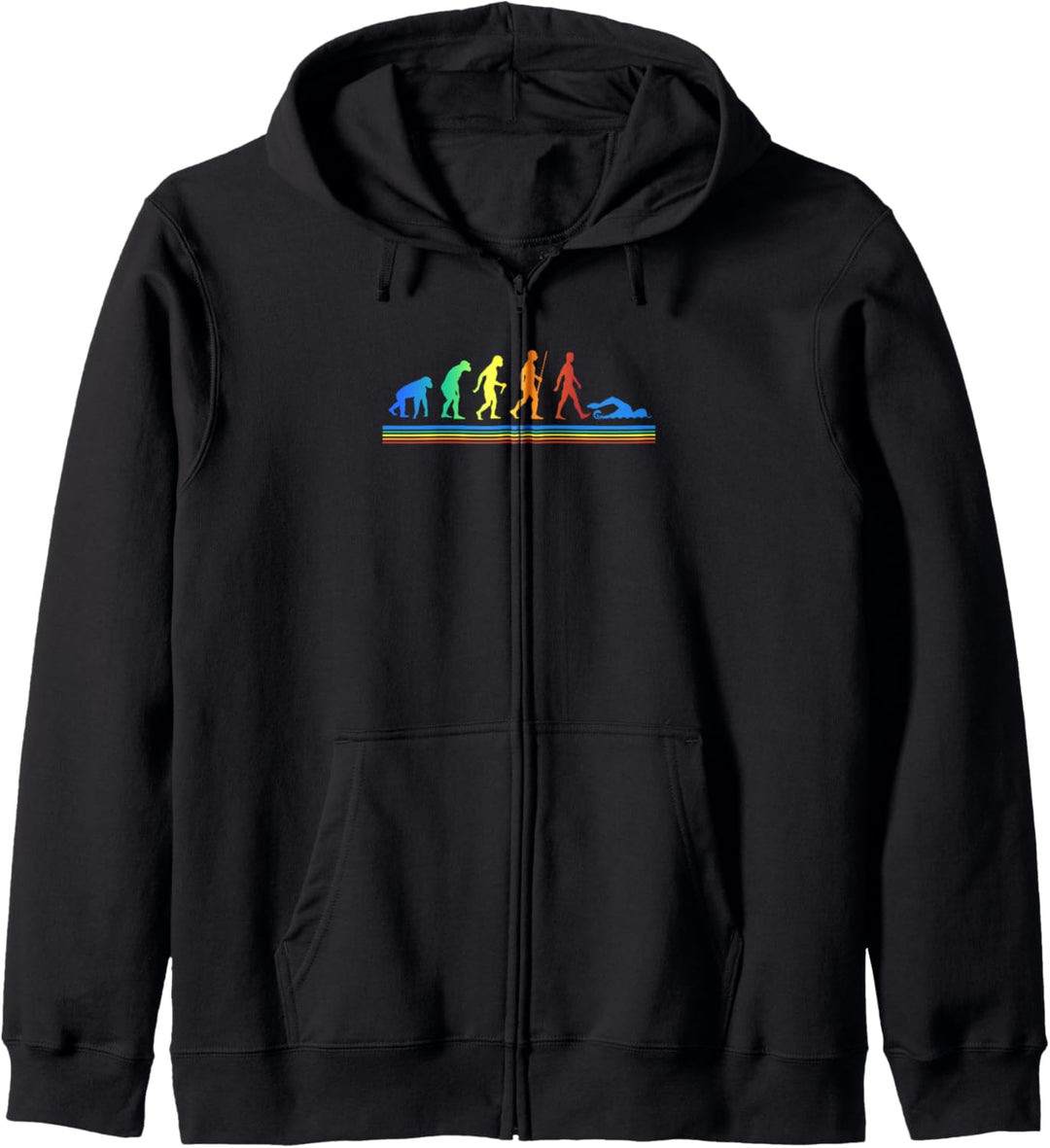 Schwimmer Evolution Freizeitsport Athleten Sportler Hobby Kapuzenjacke