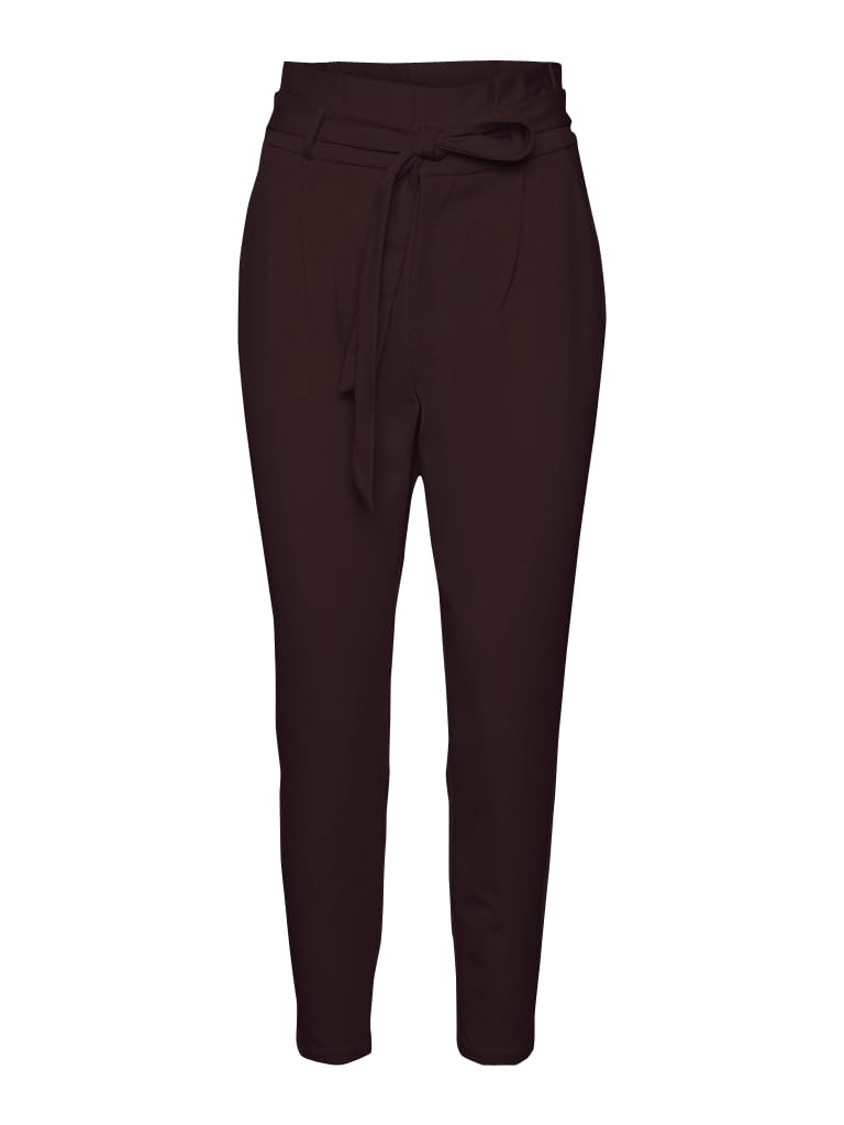 VERO MODA Damen Stoffhose Vmeva Hw Loose Paperbag Pant Ga Noos S / 32L Chocolate Torte, S / 32L Choc