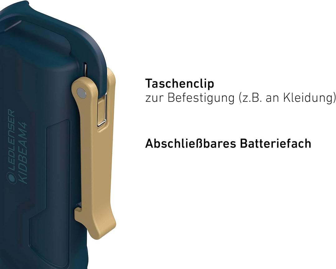 Ledlenser KIDBEAM4 Taschenlampe grün | energiesparende Batterie Led | 4 Farbmodi und Blinkfunktion |