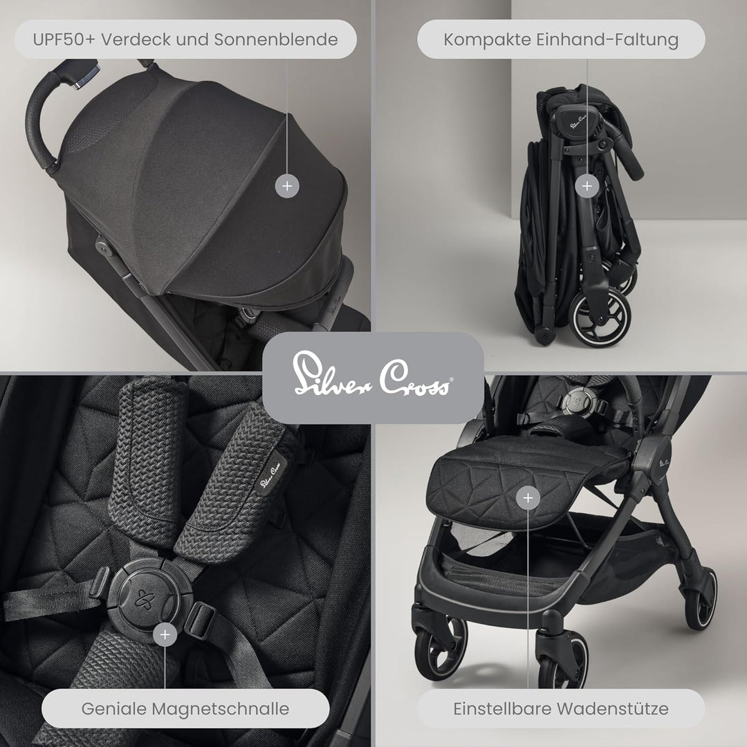 Silver Cross | Clic Kompakt-Kinderwagen | Reisekinderwagen | faltbarer & leichter Kinderwagen | Kabi