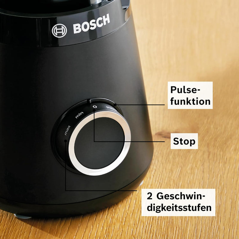 Bosch Hausgeräte Standmixer VitaPower Serie 4 MMB6141B, Edelstahl-Klingen Made in Germany, 1,5l Trit