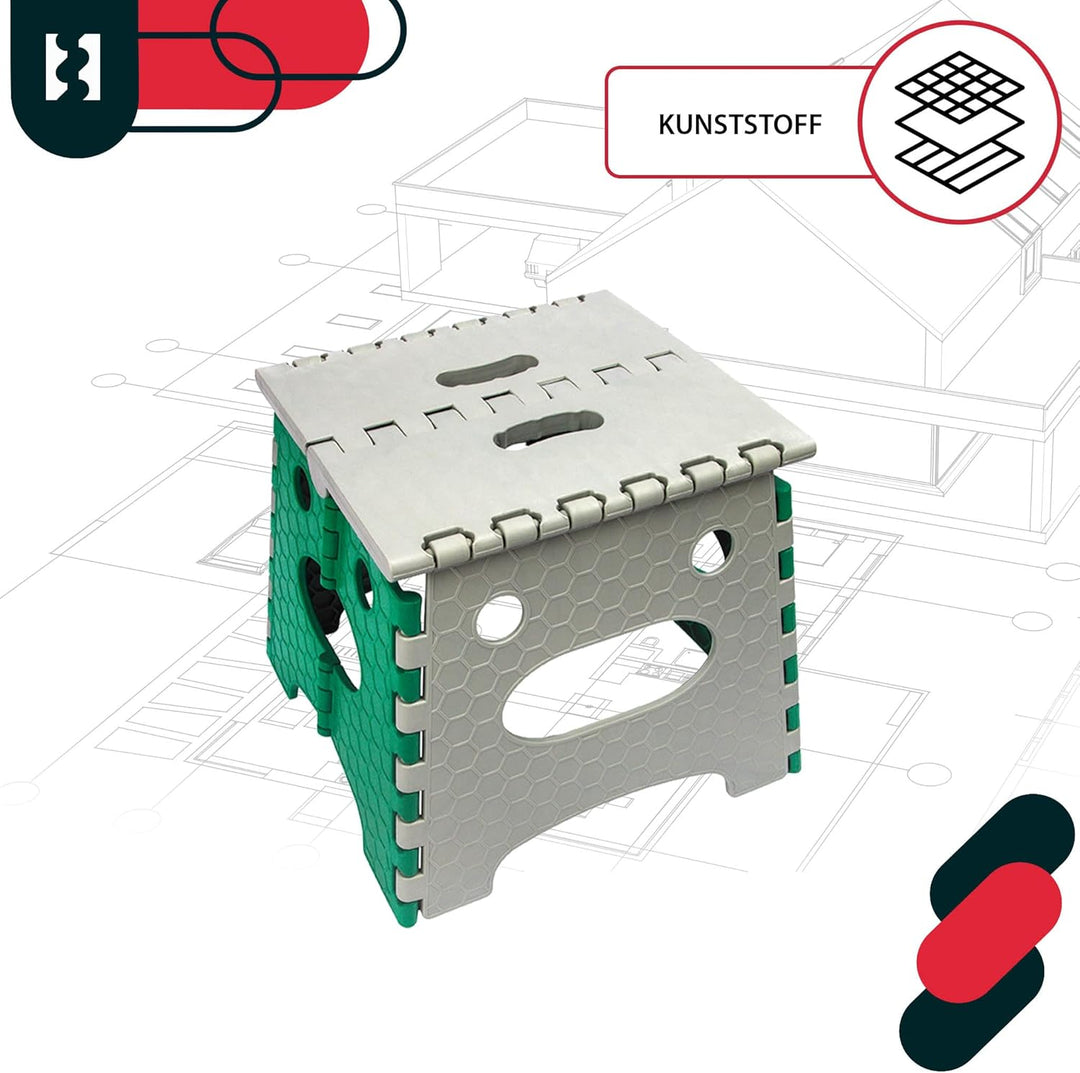 KOTARBAU® Tritthocker klappbar - 27 cm - Klappstuhl - Sitzhocker - Klapphocker - rutschfest & Stands