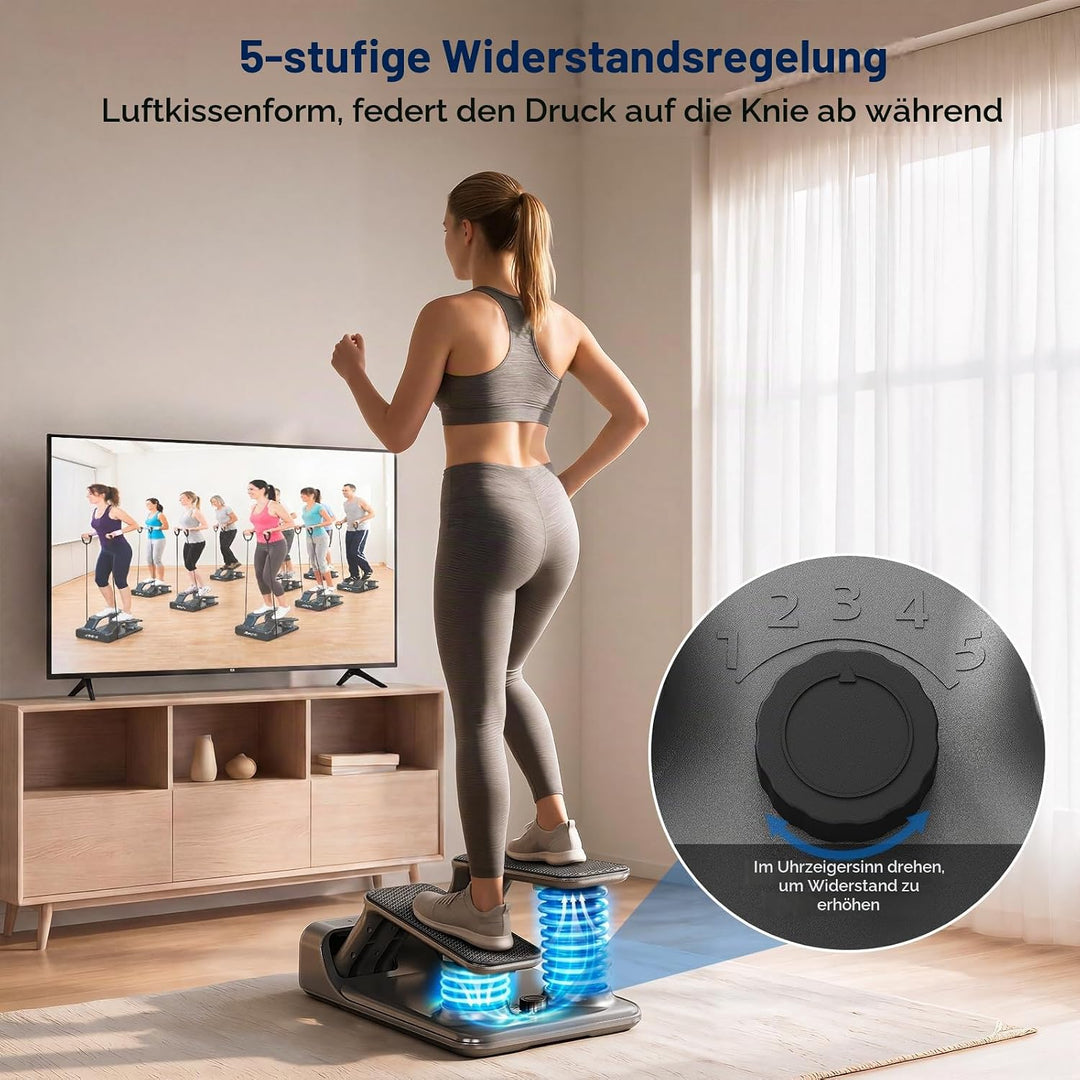 JOROTO Mini Stepper für Zuhause, Air Resistance, Bluetooth &amp; App Anbindung