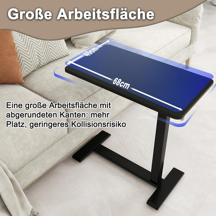 PUNCIA Laptoptisch höhenverstellbar 66-100cm drehbarer Laptopständer mit Rollen mobiles Stehpult Übe