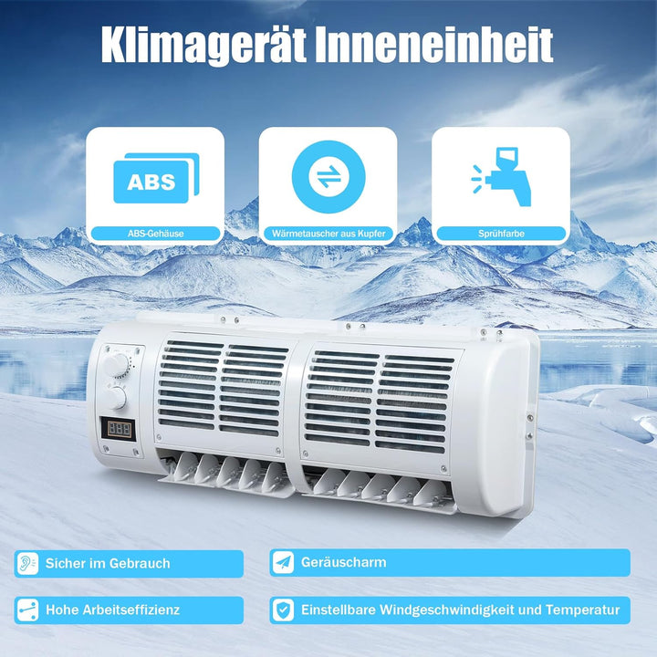 12V Auto Klimaanlage mit LCD Display 100W Auto-Klimaanlagengebläse für Lkw Gabelstapler Wohnmobile u