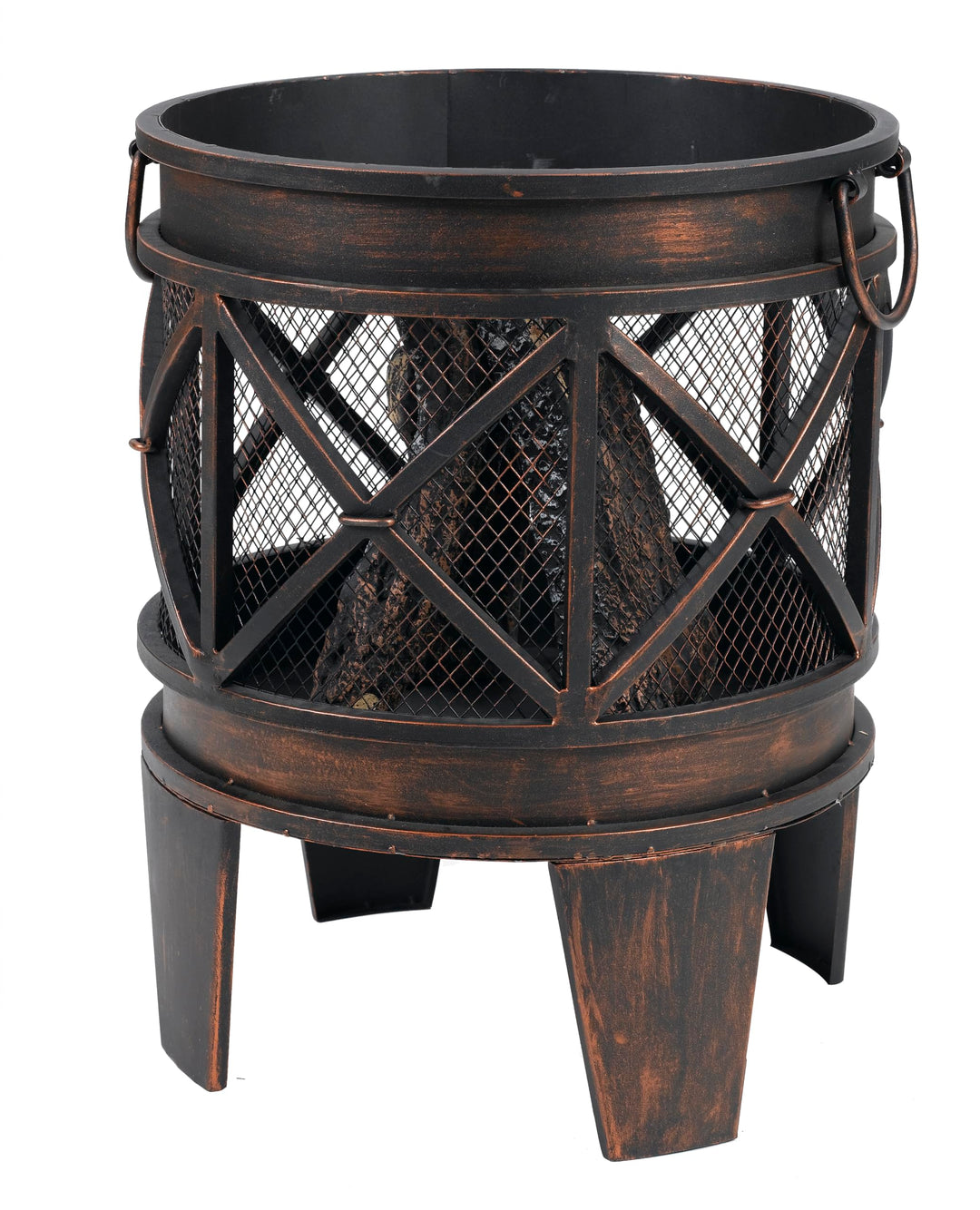 tepro Feuerstelle Gracewood, schwarz/bronze (42 x 42 x 53 cm)