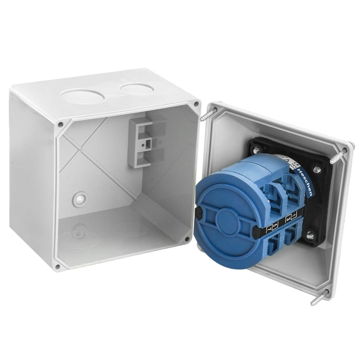 Heschen Universal Drehnocken Wechselschalter, 660V 63A, ON-OFF-ON 3 Positionen, 8 Terminals,SZW26-63